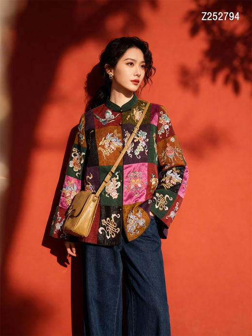 Z252794香云纱百家衣外套 商品图0