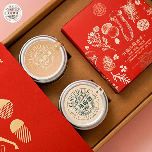 【大地物源】2026年货礼盒 岁月菌好马年礼盒牛肝菌酱饼干礼盒 商品图0
