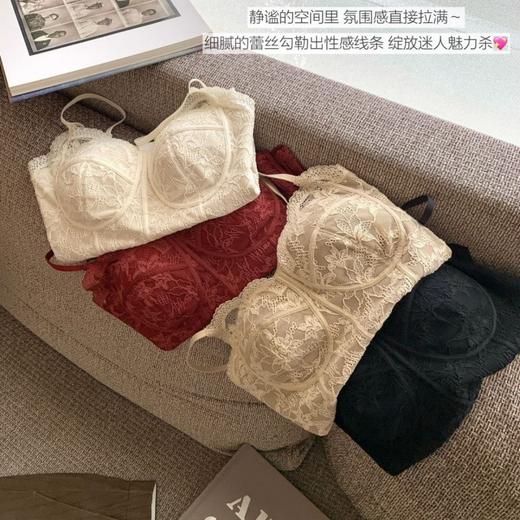 【一体式3D罩杯❗️收腰显瘦遮肉】法式骨线小吊带显瘦纯欲性感女士自带胸垫可外穿辣妹蕾丝背心。jb 商品图2