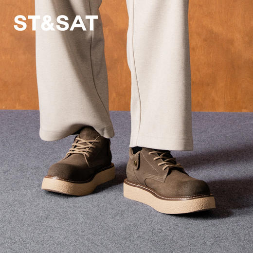 星期六男士型格出街款厚底休闲德比鞋SSD3122002 商品图2