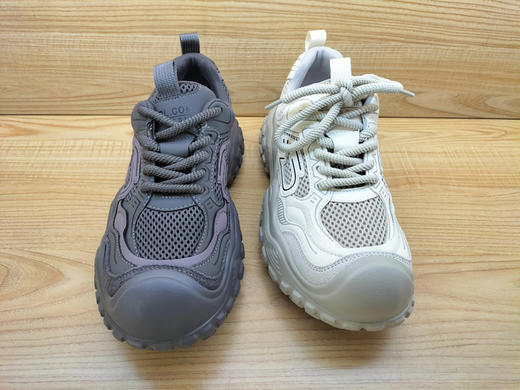 2024秋季新款豪行女鞋24301016皮网舒适软底防滑运动休闲单鞋 商品图2