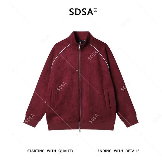 WT228SDSA男士秋冬新款痞帅男装潮牌拉条绒面拉链立领卫衣百搭时尚上衣 商品图0