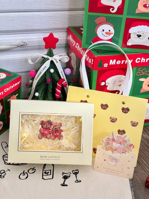 D121017三色口红+香水小样+花束直男过节生日B备黄油小熊礼盒 商品图1