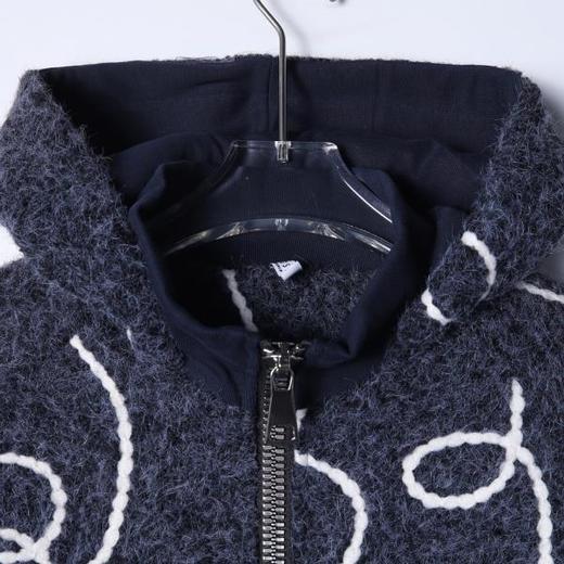 WT307SDSA男士秋冬新款痞帅男装潮牌撞色凌乱线条拉链立领连帽卫衣百搭 商品图1