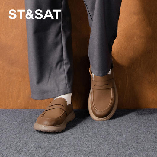 星期六男士轻便舒适休闲复古皮鞋SSD3121021 商品图1