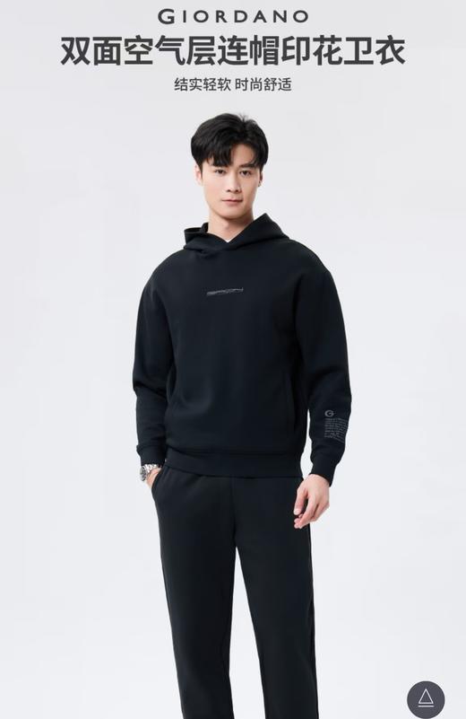 佐丹奴男装25年商场同款【空气三明治】连帽卫衣01095608 商品图0