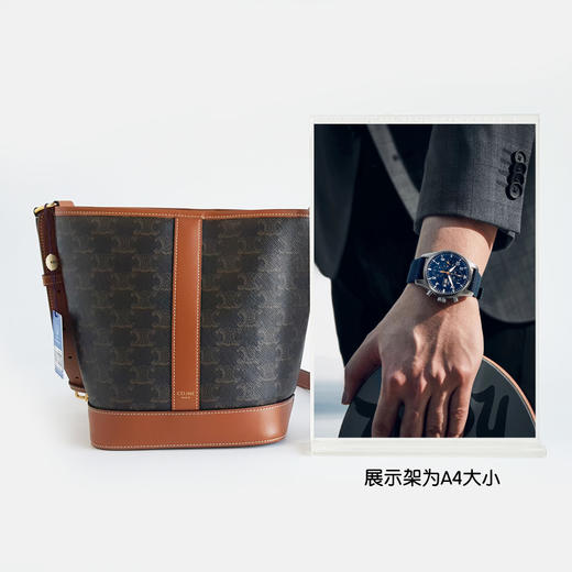 【95新】CELINE思琳191442CAS.04LU小号棕色老花凯旋门水桶包单肩斜挎包 女士 081225AK11 商品图9