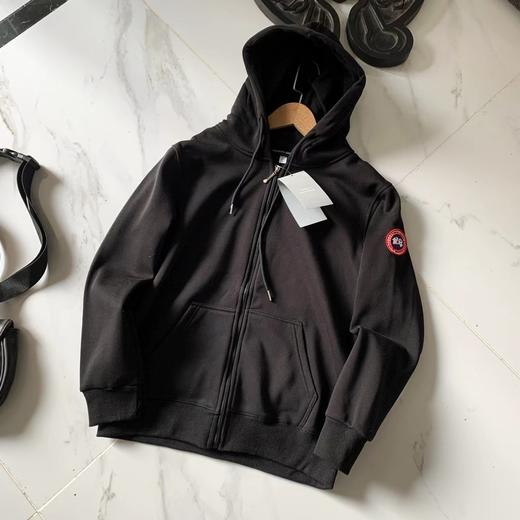 D121001男士全拉链银狐绒柔软舒适连帽卫衣外套 商品图4