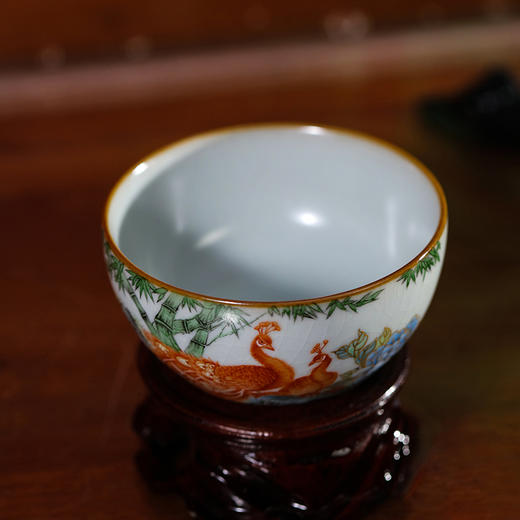 问鼎汝瓷鼎峰系列春意无限（月白精工复刻款观月杯） 商品图3