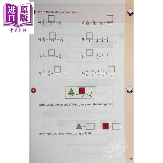【中商原版】英国白玫瑰数学练习册三年级夏季套装5册 White Rose Math Year 3 Summer Block 1-5 小学分数时间学习英文原版 商品图4
