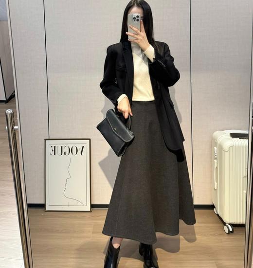 爆单 加厚羊毛蚕丝赫本风半身裙 高品质八片立体裁剪 手感软糯 温暖舒适 商品图2