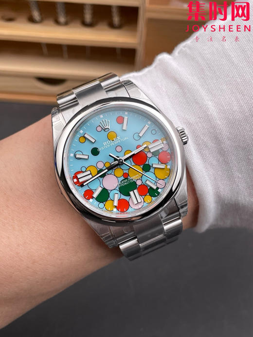 VS劳力士蚝式恒动41系列124300 VS恒动41mm 泡泡面 庆典 彩色气球面 VS恒动41 板链 丹东3230机 904L钢 男士腕表 商品图8