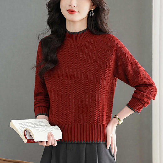 宽松短款针织衫漂亮，洋气打底衫时髦时尚毛衣CC-101-98629 商品图3