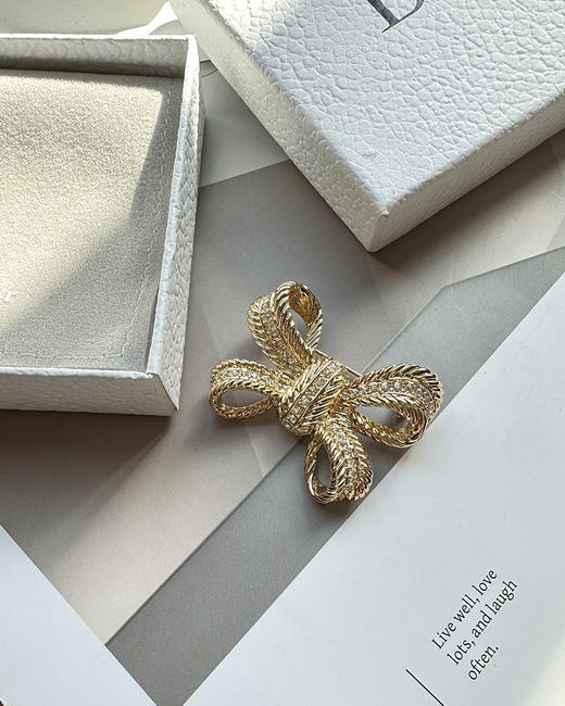 THS-无 D家 Vintage蝴蝶结系列 优雅浪漫胸针 CU1335 商品图2
