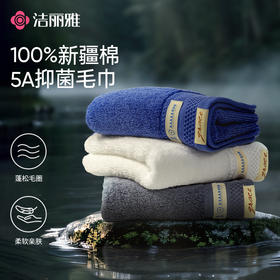 洁丽雅晨雾系列毛巾新疆棉全棉加厚柔软洗脸家用吸水舒适洗澡男生