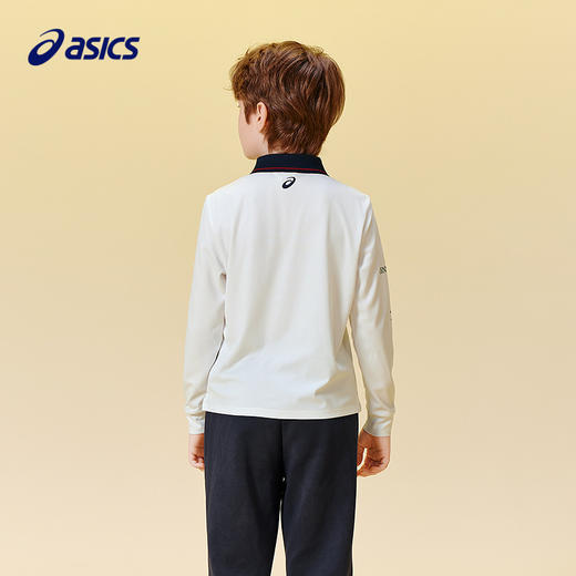 ASICS/亚瑟士儿童2025年秋季翻领长袖T恤吸湿排汗抗菌印花polo衫 商品图1