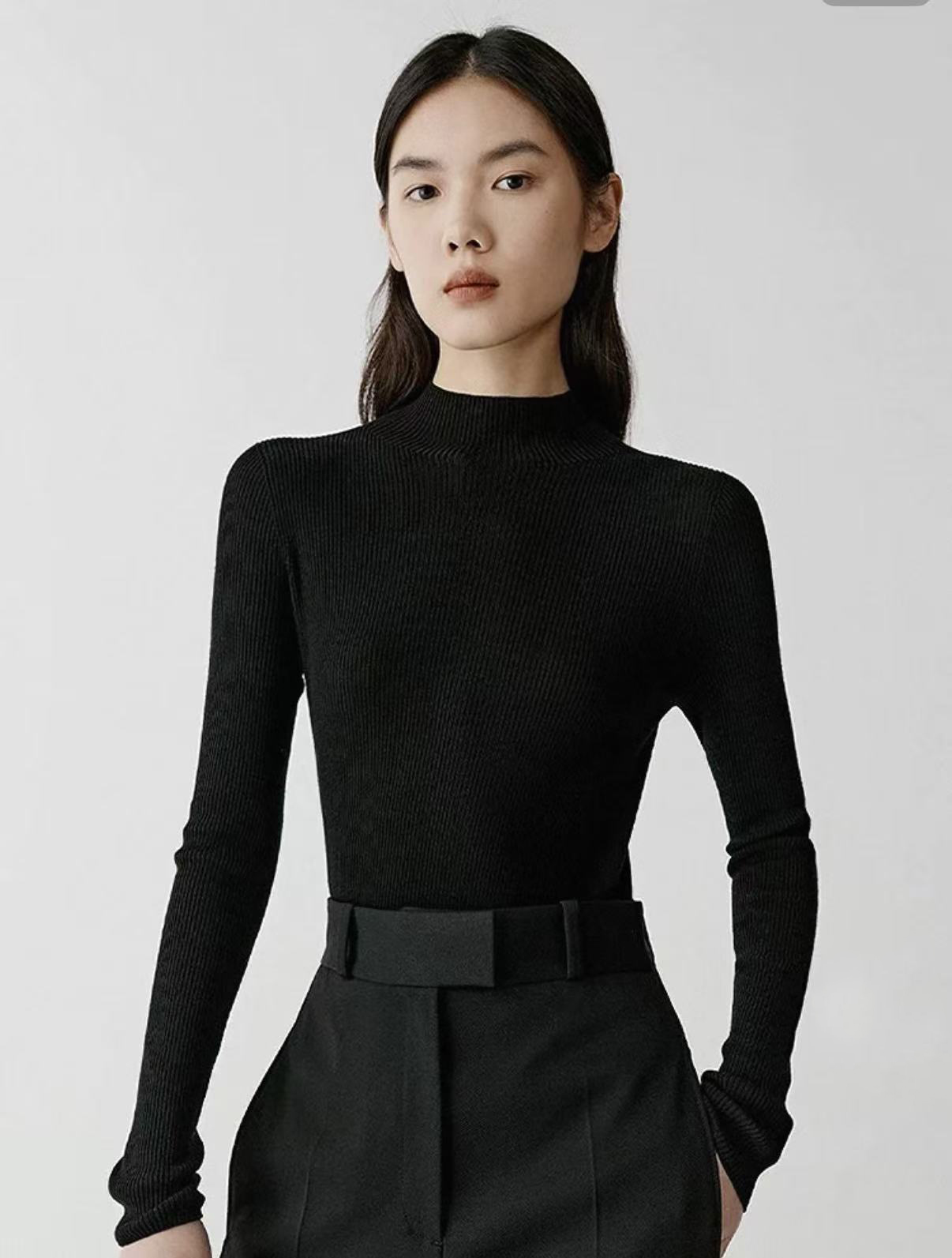 外贸代工厂出！ 秋冬内搭天花板 小禾绵羊毛半高领针织打底衫