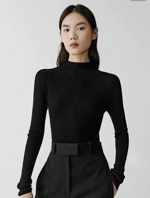 外贸代工厂出！ 秋冬内搭天花板 小禾绵羊毛半高领针织打底衫 商品图0