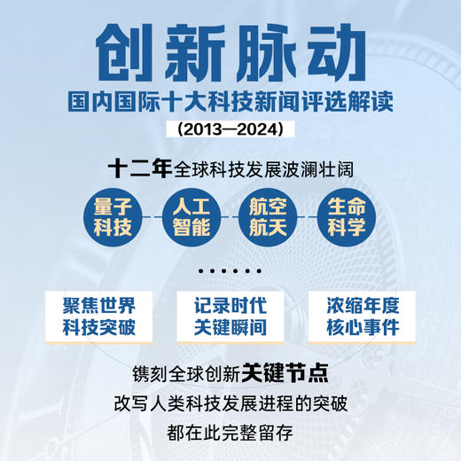 创新脉动：国内国际十大科技新闻评选解读（2013—2024）量子科技、人工智能、航天、生物、能源等前沿事件全记录 商品图1