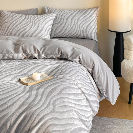 裸感亲肤~秋冬全棉加厚轻磨毛床上四件套 陶瓷磨毛纯棉触肤即暖 锁温暖绒床单被套 商品图8