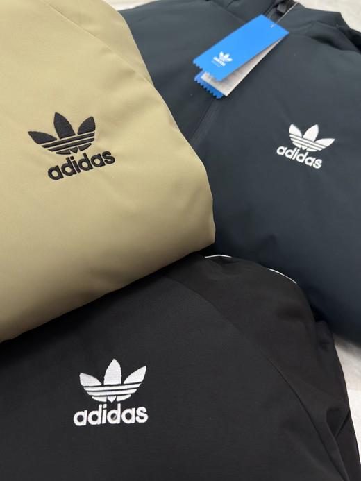 D121012精典款三条杠棉服冬季百搭简约款小logo情侣面包服 商品图11