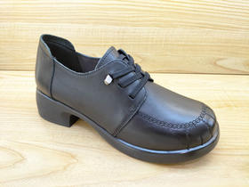 秋季新款豪行女鞋23320887时尚中跟真皮舒适休闲中年单鞋正