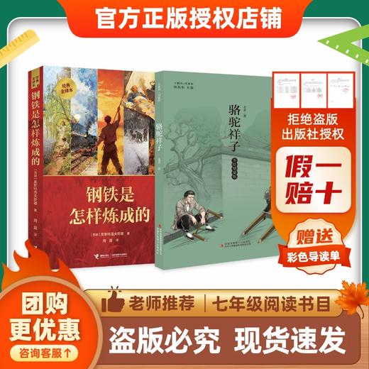 班班26寒七年级【书目】《骆驼祥子》《钢铁是怎样炼成的》《世说新语》《孔子的故事》《家国情怀》(全两册)赠导读单 商品图3