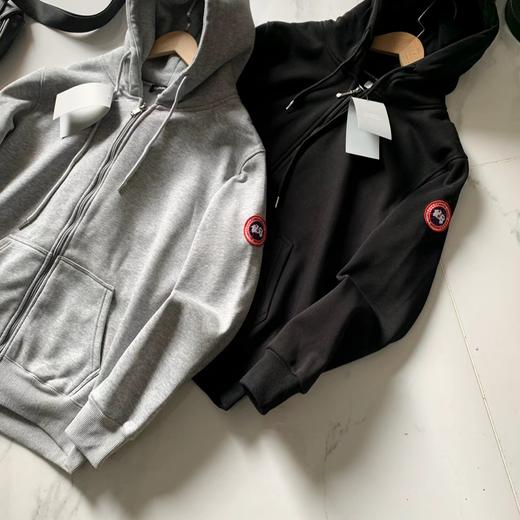 D121001男士全拉链银狐绒柔软舒适连帽卫衣外套 商品图2