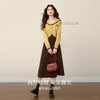 【12/10新品6折】熙世界千金感可露丽风套装女装秋冬短款翻领毛衣磨毛连衣裙两件套 商品缩略图1