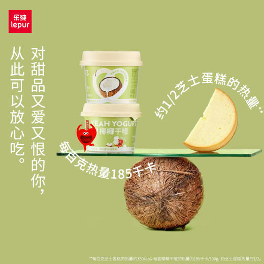 乐纯[新品]哇！椰椰干噎干巴酸奶100g/杯DIY固体杨枝甘露 商品图3