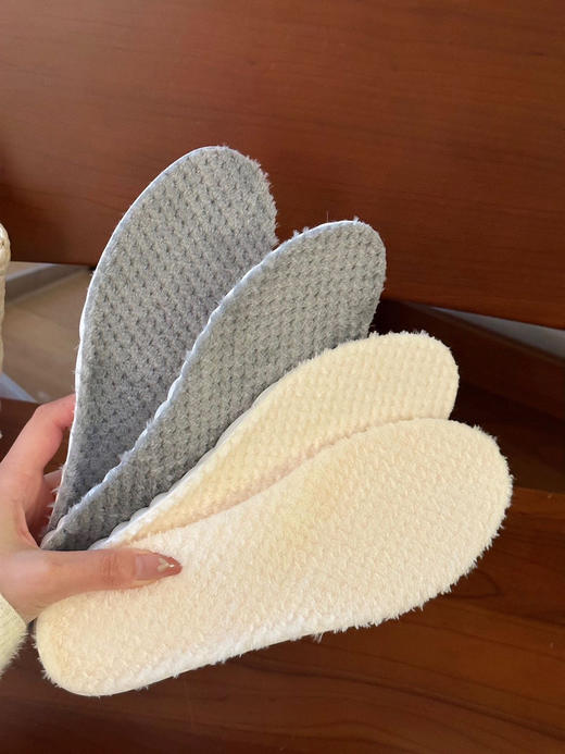 【纳米基因加厚法兰绒鞋垫】✅ 法兰绒材质+PU底，保暖性强，增高1.5cm ✅ 防压减震回弹，走路不累脚，运动不伤脚-HTGYL 商品图1