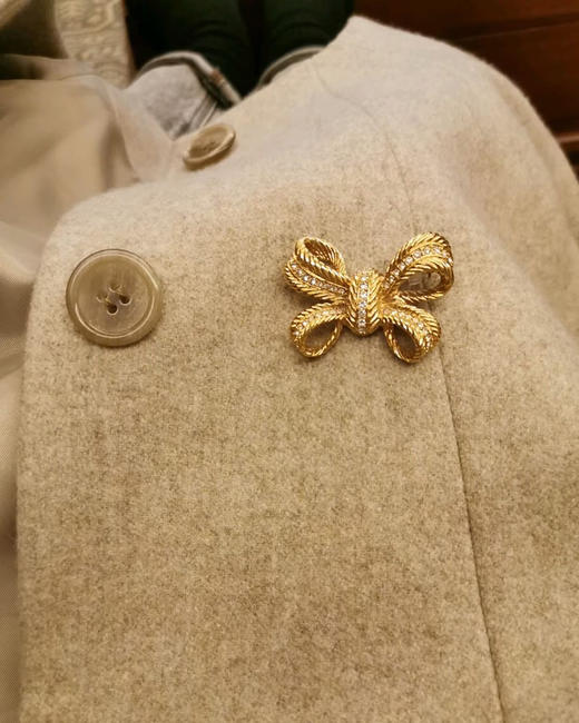 THS-无 D家 Vintage蝴蝶结系列 优雅浪漫胸针 CU1335 商品图0