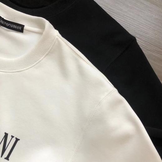 D121002胸前字母logo胶印男女同款加绒圆领卫衣 商品图3