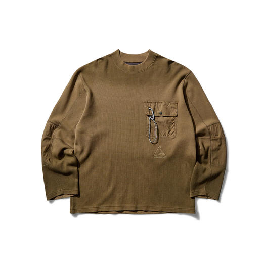 ROA x and wander Garment-dyed 联名款成衣染色华夫格长袖T恤 商品图3