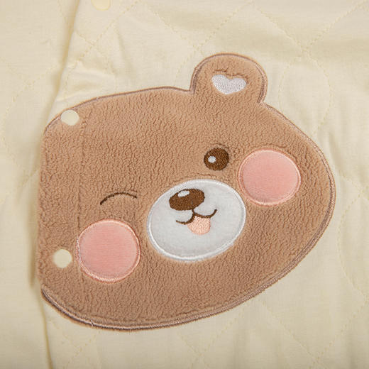 【曲奇萌熊长袖斜襟哈衣】婴幼儿0-2 岁长袖连体衣男女宝通用纯棉防风保暖透气棉基础款打底 商品图4