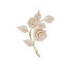 高级感重工微镶锆石玫瑰花胸针，优雅轻奢花束别针时尚西装大衣配饰LY-F-065 商品缩略图4