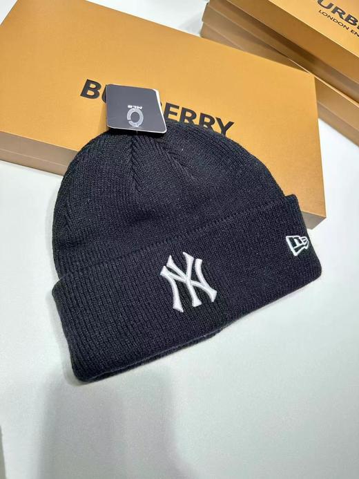 D121036冬款保暖帽针织帽加厚拼皮秋季潮百搭男女款帽子 商品图8