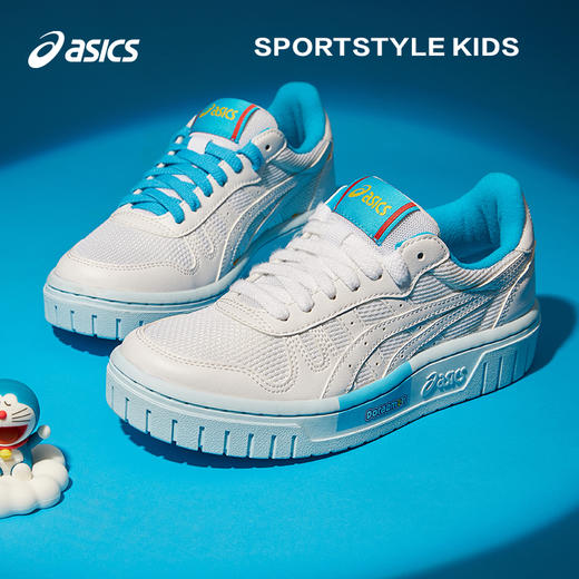 ASICS亚瑟士童鞋2023年新款春季男女童休闲板鞋哆啦A梦联名 商品图0