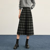 【12/10新品6折】熙世界慵懒复古格纹针织七分阔腿裤女冬季宽松小个子八分休闲裤子 商品缩略图4