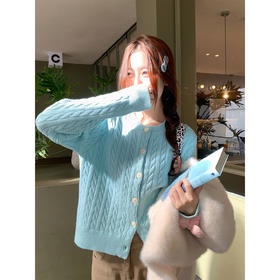<曾小咸推荐>3.15现货秒杀 ！微信超特价！麻花针织开衫 日常199.99 立减110 秒杀89.99！！