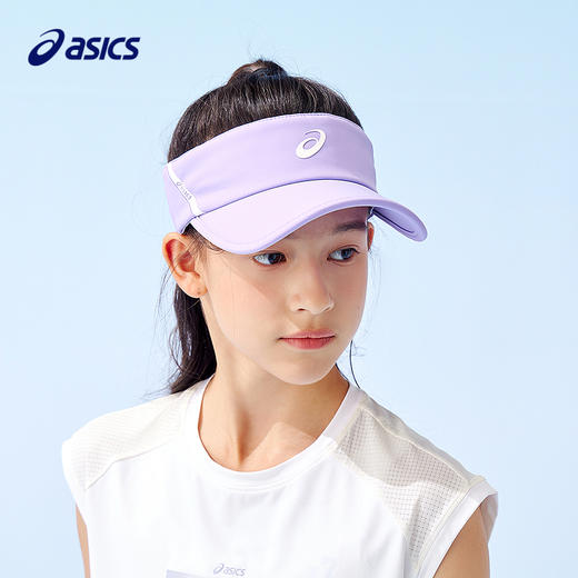 asics/亚瑟士儿童25年夏新品户外多色轻薄可调节运动空顶硬遮阳帽 商品图1