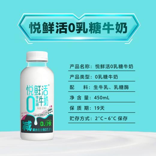 【5天内发货】悦鲜活 零乳糖低温鲜奶 10瓶装 450ml*10 商品图6