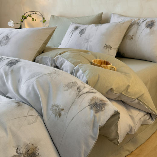 全棉磨毛~秋冬高级感主卧室纯棉四件套 轻磨毛美式田园 可爱卡通 水墨国风多种风格 贴肤裸睡级温暖舒适 商品图8