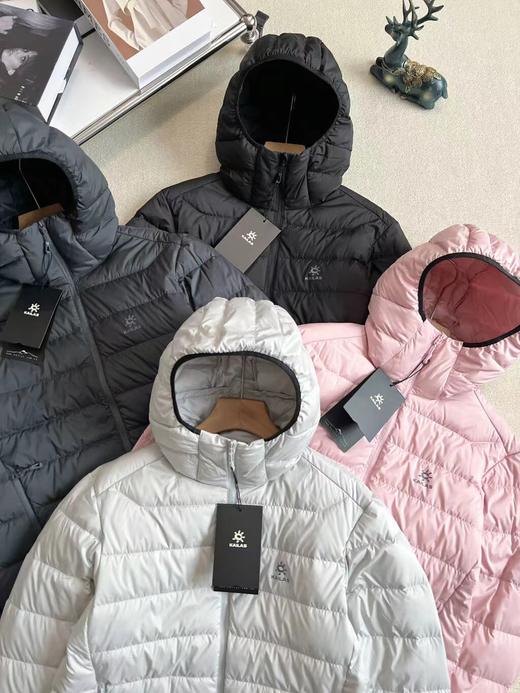 D121013冬季男女户外旅行蓬松保暖连帽轻薄羽绒服 商品图2