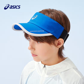 asics/亚瑟士儿童25年夏新品户外多色轻薄可调节运动空顶硬遮阳帽