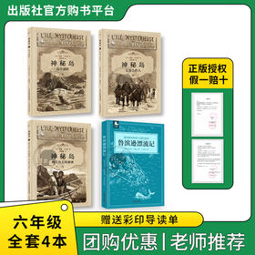 六年级适读《神秘岛》全三册《鲁滨逊漂流记》