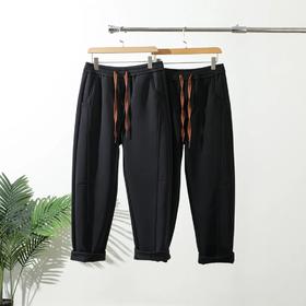 加绒老钱风！3D立裁！液氨空气棉！冬季新款男士运动休闲弯刀宽松阔腿卫裤