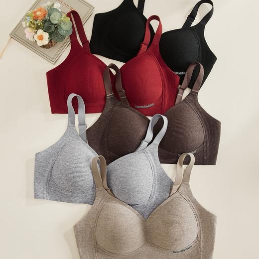 【MIVECION磨毛果冻条内衣】 精选高弹罗纹暖肤面料 贴身不紧绷 果冻胶软支撑  肩带0压力 舒适提拉包裹聚拢无痕 3D透气棉杯 稳托不跑杯 商品图2