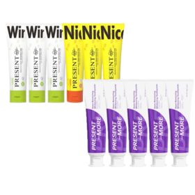 【百香果香型26年11】普斯特去渍亮白牙膏 小苏打清新牙膏 薄荷香型/莹白护理牙膏 青柠薄荷/清新呵护牙膏 百香果香型
