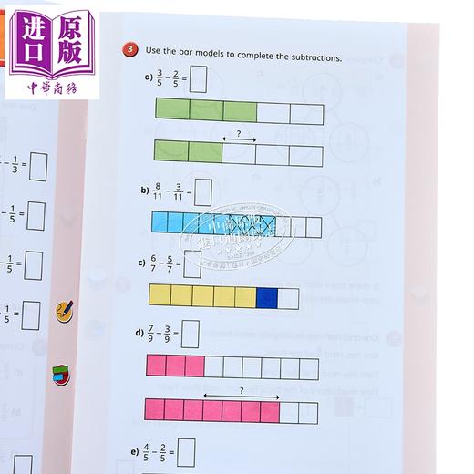 【中商原版】英国白玫瑰数学练习册三年级夏季套装5册 White Rose Math Year 3 Summer Block 1-5 小学分数时间学习英文原版 商品图1